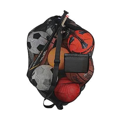  Fitdom Heavy Duty XL Basketball Mesh Equipment Ball Bag w/  Shoulder Strap Design for Coach with 2 Front Pockets for Coaching & Sport  Accessories. This Team Tube Carrier Can Store