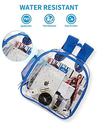 Vorspack Clear Mini Backpack - Stadium Approved 12x12x6 Small Clear  Backpack for Women Stadium Backpack with 2 Water Holders Heavy Duty for  Concert