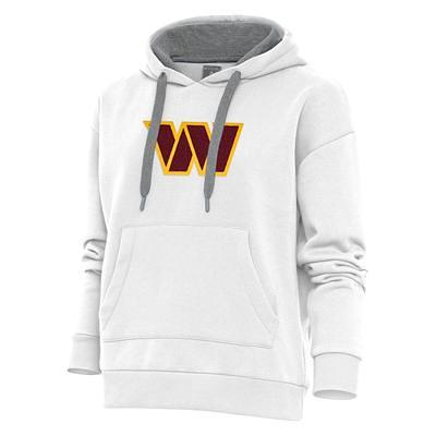 Men's Antigua Black Washington Commanders Victory Pullover Hoodie