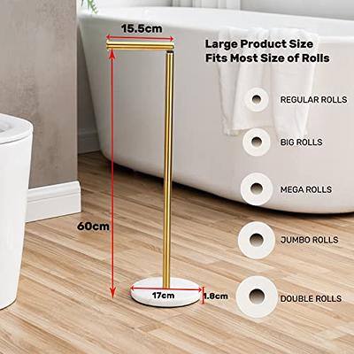 Toilet Paper Holder, Free Standing Toilet Paper Holder Stand with Reserve  for 4 Spare Rolls, Sturdy Base, Toilet Tissue Paper Roll Storage Shelf