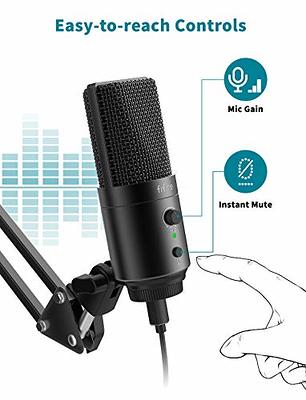 TKGOU USB Microphone for PC, Computer Microphone, PC Microphone with Mute  Button & LED Indicator, Laptop Desktop Condenser Mic, Great for Podcast