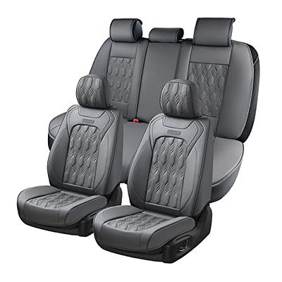 Coverado 5 Seats Beige Car Seat Covers Full Set, Premium Leatherette Auto  Seat Cushions Luxury Interior, Waterproof UV-Resistant Seat Protectors