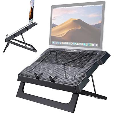 Adjustable Laptop Stand with 360 Rotating Base, OMOTON Ergonomic Laptop  Riser for Collaborative Work, Dual Rotary Shaft Fully Foldable for Easy