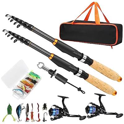 PLUSINNO Fishing Rod and Reel Combos Set,Telescopic Fishing Pole with Spinning  Reels, Carbon Fiber Fishing Rod for Travel Saltwater Freshwater Fishing - Yahoo  Shopping