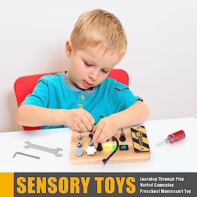 Screwdriver Tool Set Busy Board, Toddler Toys Wooden Sensory Toys