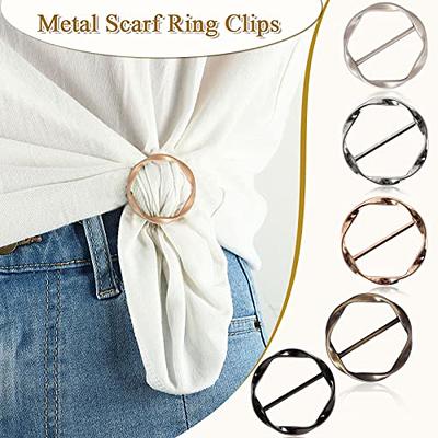 Silvery Scarf Pins Elegant Simple Rhinestone Decor - Temu