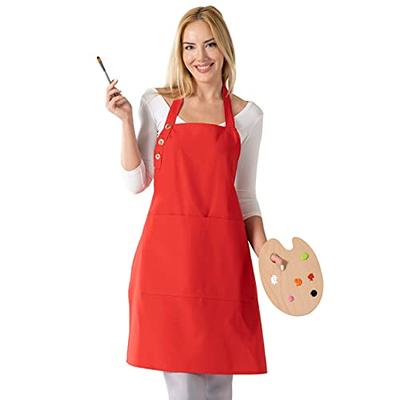 Hedley & Bennett Georgia Blue Crossback Apron - Professional Chef Apron with Pockets and Cross-Back Straps for Cooking & Grilling - Kitchen Aprons