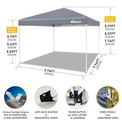 OLILAWN 10x10 Pop Up Canopy Tent Outdoor Shade Canopy