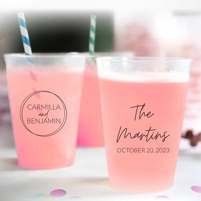 Personalized Frosted Plastic Cups