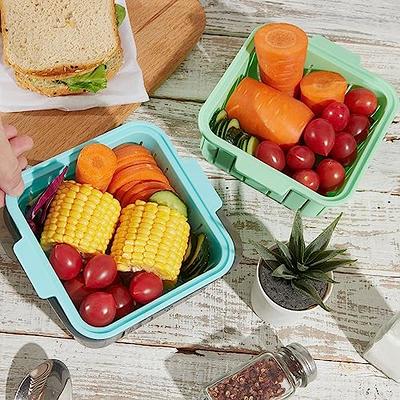 CD HOME 4 PCS Fruit Containers for Fridge -Airtight Food Storage Containers  with Removable Colander - Dishwasher & microwave safe Produce Containers