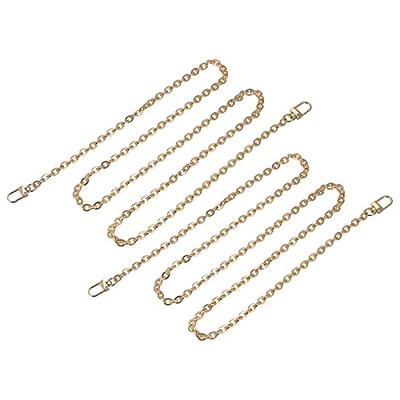 WEICHUAN 47 DIY Iron Flat Chain Strap Handbag Chains Accessories Purse Straps Shoulder Cross Body Replacement Straps, with Metal Buckles (Gold)