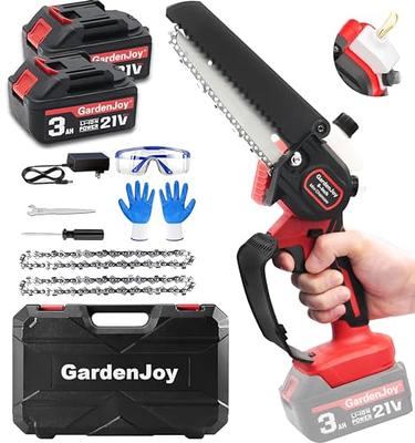  JUJUBEAN Mini Chainsaw 6 Inch Cordless, Battery Operated  Chainsaw with Charger, Portable Handheld Chainsaw, Small Electric Chainsaw  as Tree Trimmer Branch Cutter (2 Rechargeable Batteries Included) : Patio,  Lawn & Garden