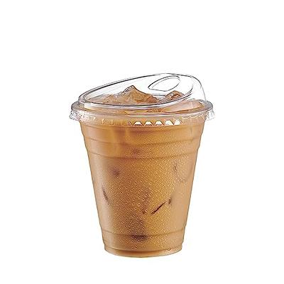 Comfy Package [50 Sets] 12 oz. Crystal Clear Plastic Cups With Strawless  Sip-Lids - Yahoo Shopping