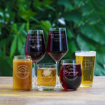 New Homeowner Wine & Beer Glasses - Adventures & Beginnings  Housewarming  Or First Home Gift For Recent Move - Yahoo Shopping