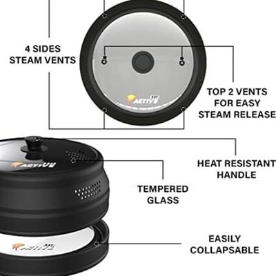 2pc Microwave Collapsible Hover Anti Splattering Magnetic Food Cover - Microwave  Splatter Lid with Steam Vents - Yahoo Shopping