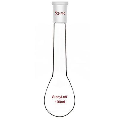 Corning Pyrex Borosilicate Glass Three Neck Distilling Flask with