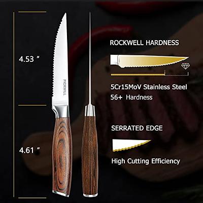 Bfonder Kitchen Knife Set with Wooden Box, 4PCS Professional Chef Knife Set  for Bread Garnishing, High Carbon Stainless Steel Japanese Knife Sets with