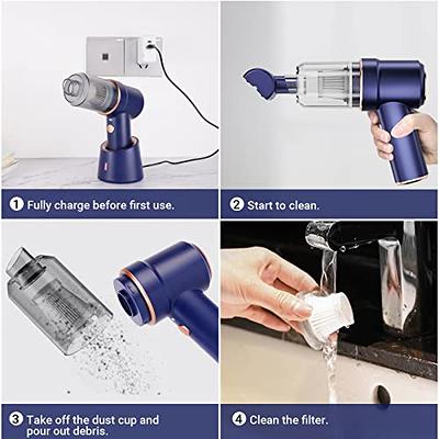 120W Portable Cordless Handheld Car Vacuum Cleaner Wet&Dry Duster