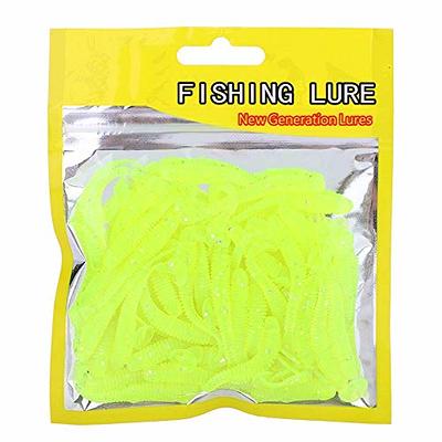 Pink Worms Fishing,50Pcs 1Inch Bass Fishing Worms Lures Silicone Soft  Maggot Baits,50 Pcs 5cm Soft Fishing Lures,Plastic Fishing Bait T Tail Grub Worm  Baits Fish Tackle Accessory 9 Colors(Pink), Soft Plastic Lures 