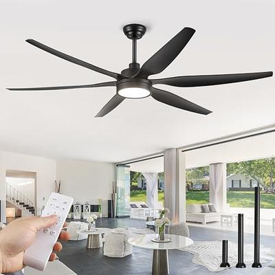 ghicc Ceiling Fans with Lights and Remote, 60 inch Black Outdoor