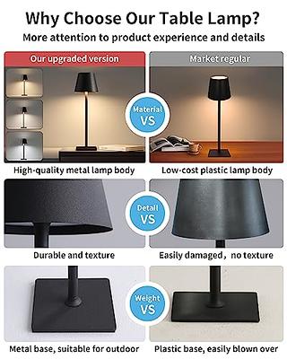 Cordless Table Lamp,battery Operated Lamp,pleated Lamp Shade