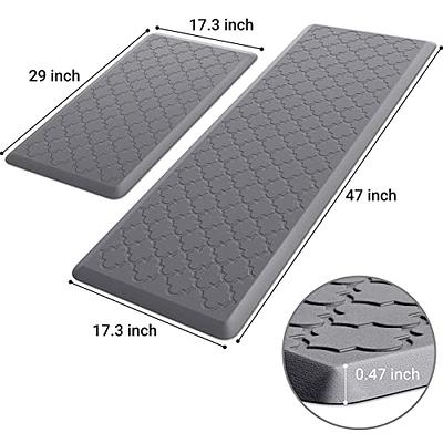 Mattitude Kitchen Mat [2 PCS] Cushioned Anti-Fatigue Non-Skid Waterproof  Rugs Ergonomic Comfort Standing Mat for Kitchen, Floor, Office, Sink,  Laundry, Black and Gray - Yahoo Shopping