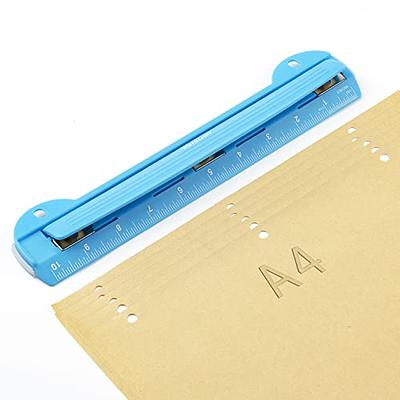  Heavy Duty 3 Hole Punch, 40-Sheet Heavy Duty Paper Punch, 50%  Reduced Effort 3-Hole Punch, AFMAT Metal Hole Puncher 3 Ring, Three-Hole  Paper Puncher w/Large Chip Tray for Classroom, Office, Blue 