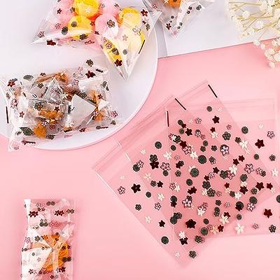 100pcs Transparent Plastic Bags Sealing Small Bags For Jewelry Candy  Packing Self-adhesive Gift Cookie Packaging Bags