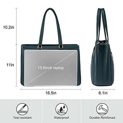  Laptop Bag for Women 15.6 Inch Waterproof Leather Tote