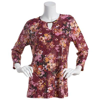 BTFBM Women Casual Boho Blouse Fashion Floral Shirts V Neck Long Puff  Sleeve Lightweight Chiffon Spring Summer Tops 2024