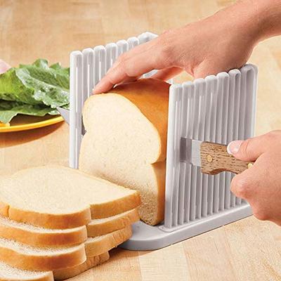 Plastic Bread Slicer for Homemade Bagel Loaf/Toast, Foldable Bread