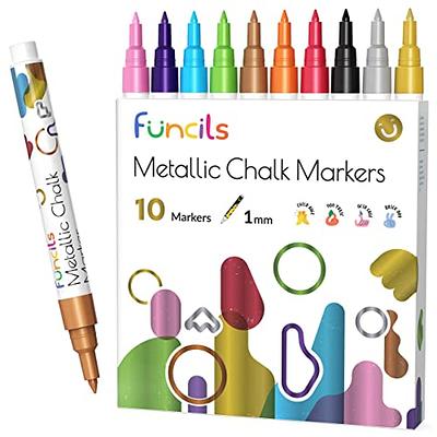 MoodClue Liquid Chalk Markers Neon 12 Pack. Bold Wet & Dry Erase Marker Pens, Erasable and Washable Chalkboard Markers for Windows, Mirrors, Glass