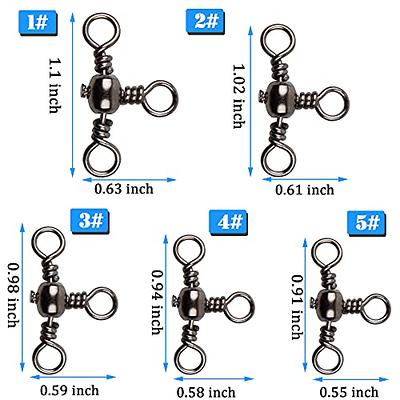 FishTrip Three Way Swivels O-shape for Catfish Rig & Bottom