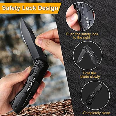  3 Piece Pocket Multitool Gift Set for Him-Stainless Steel  Survival Multi Tool for Men - Clip to Belt & Backpack - Utility Knife  Multitool, Pliers & Pocket Knife - Hiking, Camping