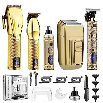  Fannas Hair Trimmer for Men, Beard Trimmer Barber Professional  Cordless Zero Gapped Hair Clippers with LCD Display, Electric Rechargeable  T Liners Clipper - Gold : Beauty & Personal Care