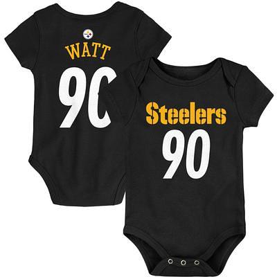 T.J. Watt Pittsburgh Steelers Men's Black Name & Number Logo T-Shirt 