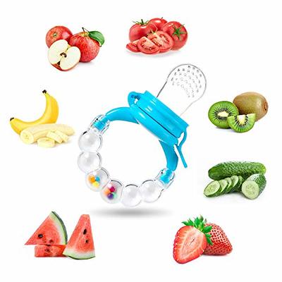 Baby Food Feeder Set, Silicone Pacifier Feeder and Squeeze Spoon Feeder