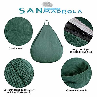 SANMADROLA Stuffed Animal Storage Bean Bag Chair Cover (No Beans) for Kids  and Adults.Soft Premium Corduroy Stuffable Beanbag for Organizing Children  Plush Toys or Memory Foam Extra Large 300L (Black) - Yahoo