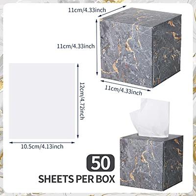 9 Pcs Square Tissues Cube Box Travel Tissue Box with 50 Counts