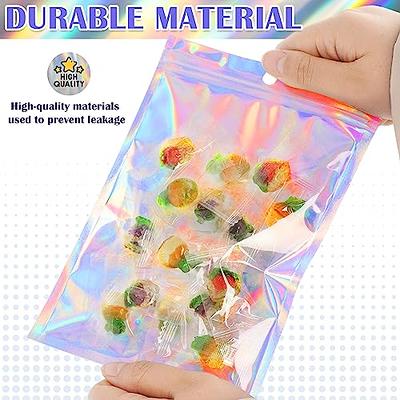 JETMORE 100 Pcs Mylar Bags, Holographic Bags, Smell Proof Bags