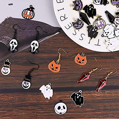 JOICEE 36pcs Halloween Charms Pendants，Gold&Black Plated Enamel Ghost  Pumpkin Clown Cat Charms with 40pcs Earring Hook for Hallowen DIY Earring Jewelry  Making - Yahoo Shopping