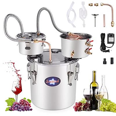 YUEWO Still 2Gal 10L Stainless Steel Water Alcohol Distiller Copper Home  Distiller Wine Making Kit For DIY Whisky Wine Brandy