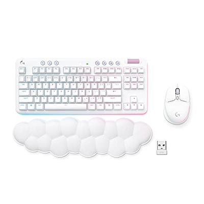 Lighting, Keyboard - Wireless PC/Mac/Laptop G705 Gaming + Mouse, Customizable Wireless, Clicky Logitech G Shopping - Bluetooth, LIGHTSYNC G715 Mist White RGB Lightspeed Yahoo Combo,