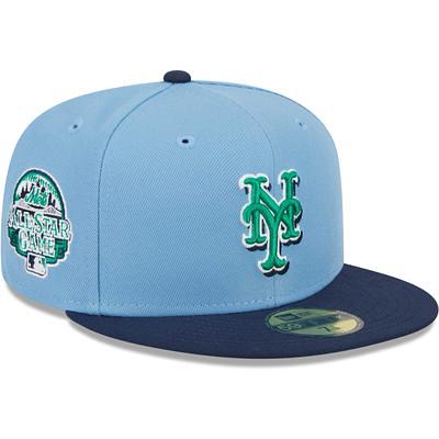 Atlanta Braves New Era Green Undervisor 59FIFTY Fitted Hat - Light Blue/Navy