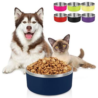 Dog Bowls, Cat Food and Water Bowls Stainless Steel, Double Pet