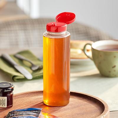 BRIGHTFROM Condiment Squeeze Bottles, 4 oz Empty Squirt Bottle, Red Top Cap, Leak Proof - for Ketchup, Mustard, Syrup, Sauces, Dressing, Oil, Arts 