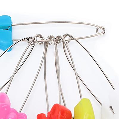 Large Colored Safety PinsStainless Steel Safety Locking Baby Cloth Diaper  Nappy Pins (#2), Diaper Pins Other Sewing Embroidery Supplies - Yahoo  Shopping