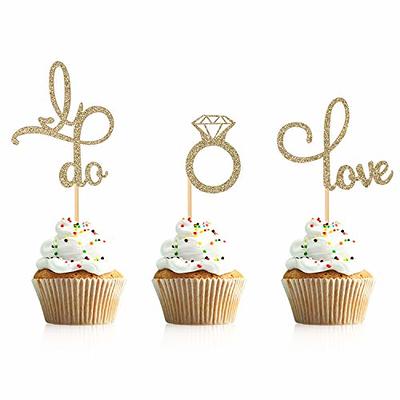 Buy Festiko Gold Glitter Just Engaged Cake Topper With Ring Engagement Anniversary  Wedding Birthday Party Decoration Sign Online at Best Prices in India -  JioMart.