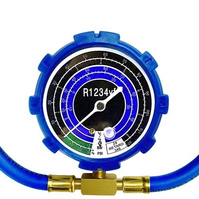 R1234YF U-Charge Hose with Gauge Set, 1234yf Recharge Kit with  1/2 LH Can Opener Tap, R1234YF Low Side Quick Coupler Car AC Charging Pipe  : Automotive