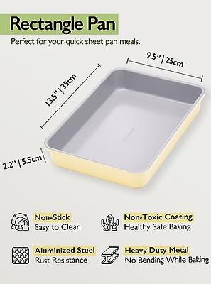 LeGourmet Nonstick Rectangle Baking Pan 9x13 Inch, Ceramic Coating, Non-Toxic,  Rust Resistant Aluminized Steel, Perfect Baking Dish for Brownie Cake,  Roasting, Lasagna - Butter - Yahoo Shopping